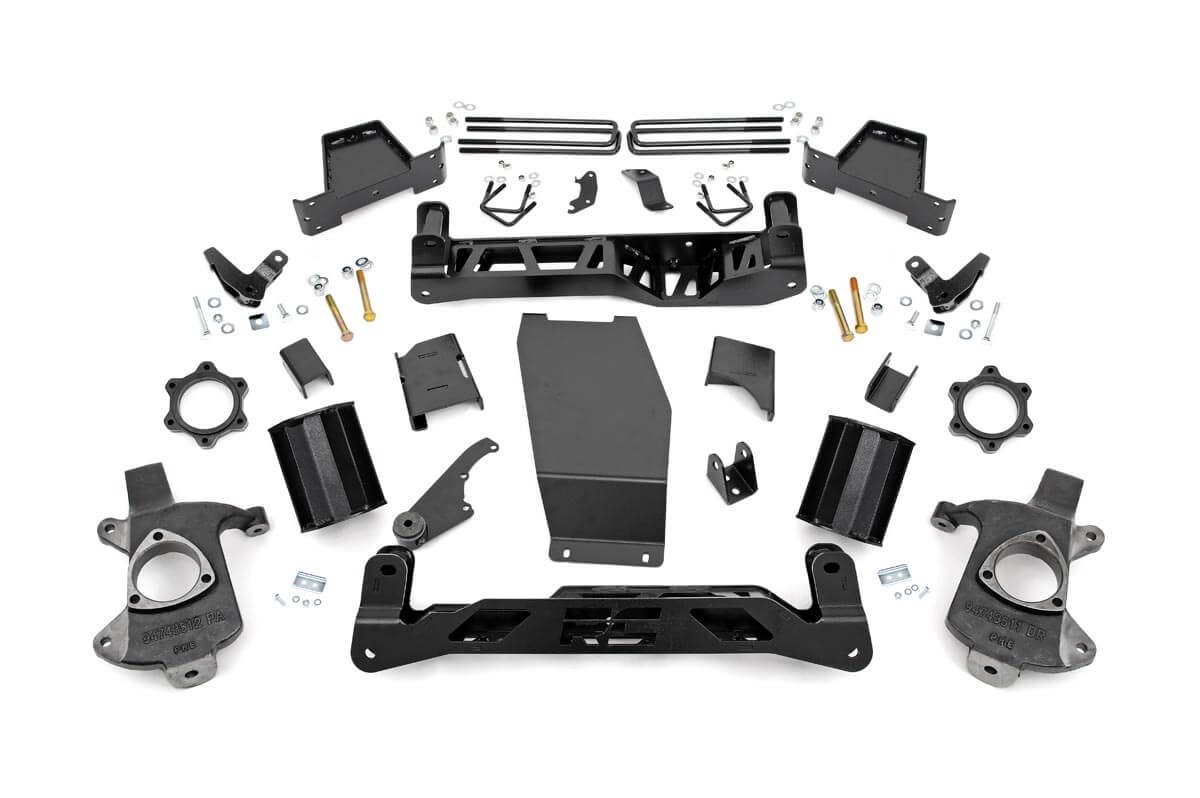 GMC Sierra 1500 Suspension Lift Kit - Front + Rear - Rough Country - 7 Inch Lift Kit | Magneride | Cast Steel - '14-'16